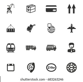 Logistic vector icons for user interface design