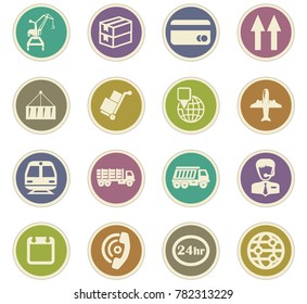 Logistic vector icons for user interface design