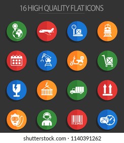 logistic vector icons for web and user interface design
