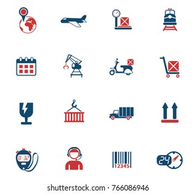 logistic vector icons for web and user interface design