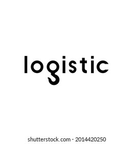 logistic  vector minimalist typography conceptual wordmark