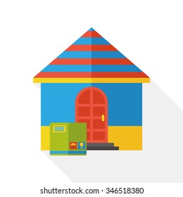 logistic warehouse flat icon