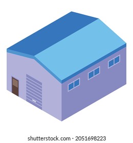 Logistic warehouse icon isometric vector. Hangar storage. Industry store delivery