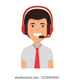 logistic worker with headset character