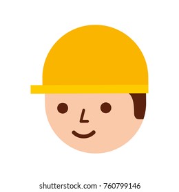 logistic worker man cartoon with uniform and helmet
