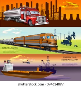 logistical concept of extraction and oil transportation.