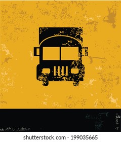 Logistic,car symbol,grunge vector