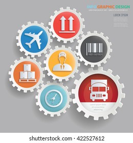 Logistic,cargo concept design on clean background,vector
