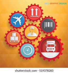 
Logistic,cargo concept design on clean background,vector