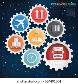 
Logistic,cargo concept design on sky background,vector