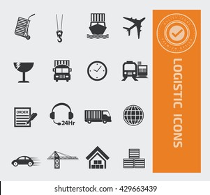 Logistic,cargo icon set,vector