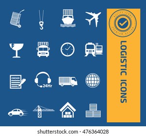 
Logistic,cargo icon set,vector