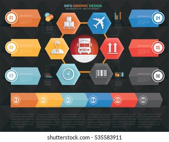 
Logistic,cargo info graphic design on clean background,vector