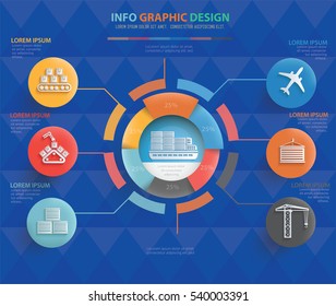 
Logistic,cargo,shipping info graphic design on clean background,vector