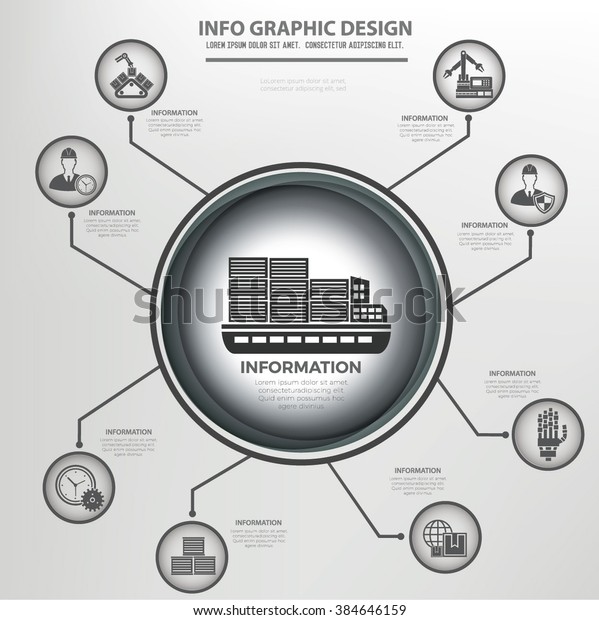 Logistic,Cargo,shipping,industry info graphics\
design, clean\
vector