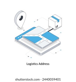 Logistics Address isometric stock illustration. Eps 10 File stock illustration.