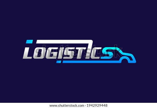 Logistics Auto Truck Transport Wordmark\
Logo Design Vector Icon\
Illustrations.