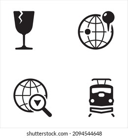 Schwarzes Logistiksymbol 