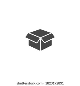 Caja de logística Icono simple Vector blanco y negro