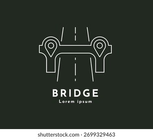 Icono del Vector del logotipo del puente logístico