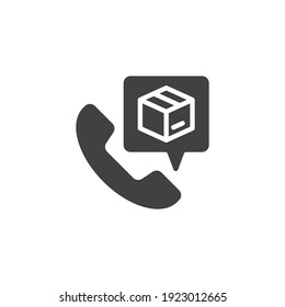 Logistik Call Center Vektorsymbol. volles Flachzeichen für mobiles Konzept und Webdesign. Liefert das Glyph-Symbol für den Kundendienst. Symbol, Logo-Abbildung. Vektorgrafik