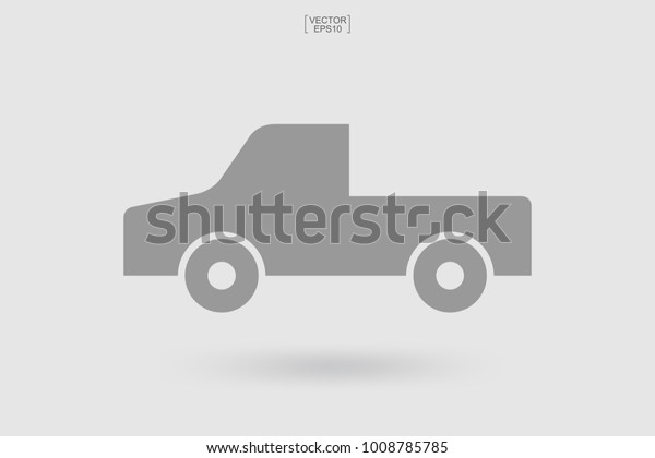 Logistics car icon. Truck icon. Delivery\
service car icon. Vector\
illustration.