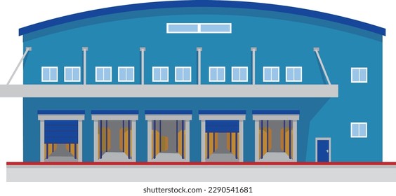 Logistics center that distributes goods.