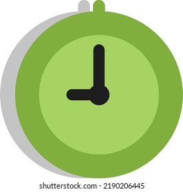 Logistics clock, illustration, vector on a white background.