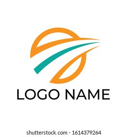 Logistics Company logo abstract symbol icon design template.