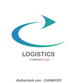 Logistics Company Logo Arrow Icon Vector Stock Vector (royalty Free 