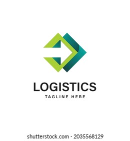 Logistics company vector logo. Arrow icon. Shipping icon.