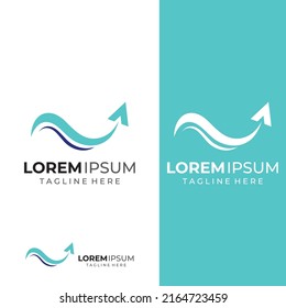 Logistics company vector logo, arrow icon logo, fast digital delivery logo.