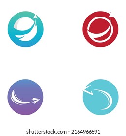 Logistics company vector logo, arrow icon logo, fast digital delivery logo.
