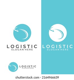 Logistikunternehmen, Vektorlogo, Pfeil-Symbol-Logo, schnelles digitales Lieferlogo.