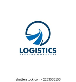 Logistics company vector logo, Delivery service logo