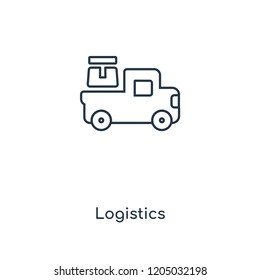 Logistics concept line icon. Linear Logistics concept outline symbol design. This simple element illustration can be used for web and mobile UI/UX.