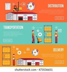 Logistics concept technology via supply chain warehouse and transportation management. Process of shipping and distribution channel. Warehouse logistics infographics concept. Supply chain management.