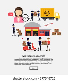 Logistics Concept , vector illustration