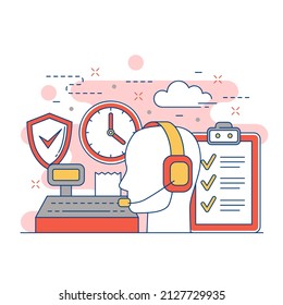 Logistics concept website illustration design 2