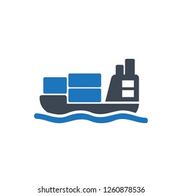 Logistics - Container ship Icon