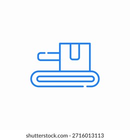 Logística transportador icono signo Vector