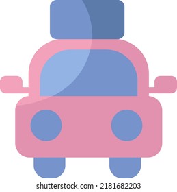 Logistics courier, illustration, vector on a white background.
