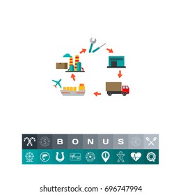 Logistics Cycle Icon