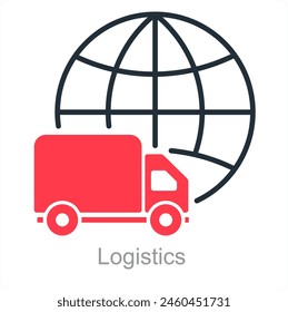 Logistics and delivery icon concept