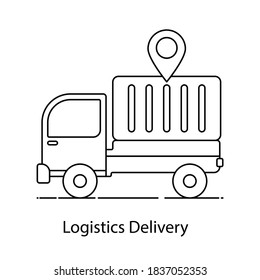 Logistics delivery icon in modern editable style, line icon 