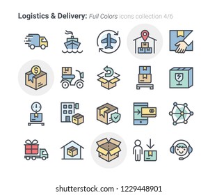 Logistics & Delivery icon set 