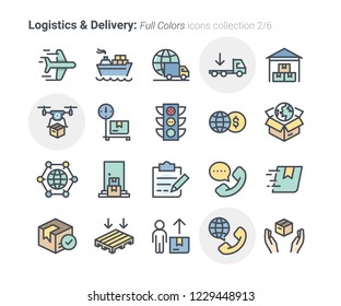 Logistics & Delivery icon set 
