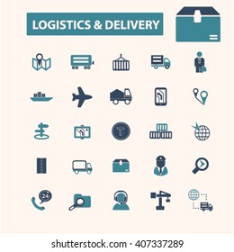 Logistik- und Zustellsymbole
