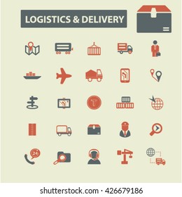 Logistik- und Zustellsymbole

