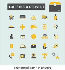 logistics, delivery icons